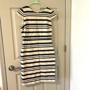 Size 6 J Crew dress. Cream and black